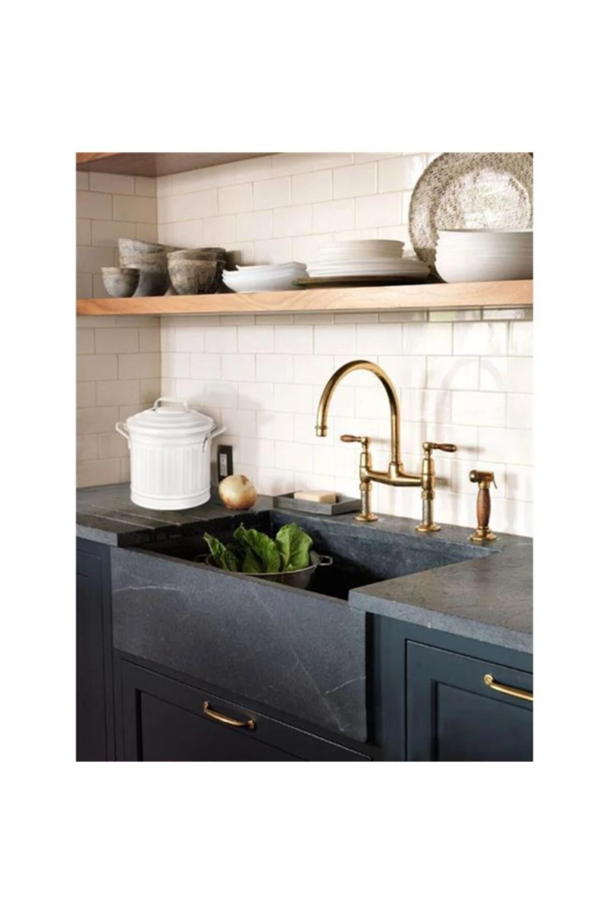 Çöp Kovası Tezgah 4 Lt- Beyaz Glv0308