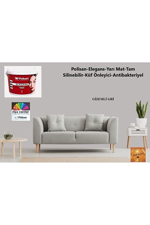 -elegans-küf Önleyici-tam Silinebilir-anti Bakteriyel-iç Cephe Duvar Boyası-ci-7603-gizemli Gri