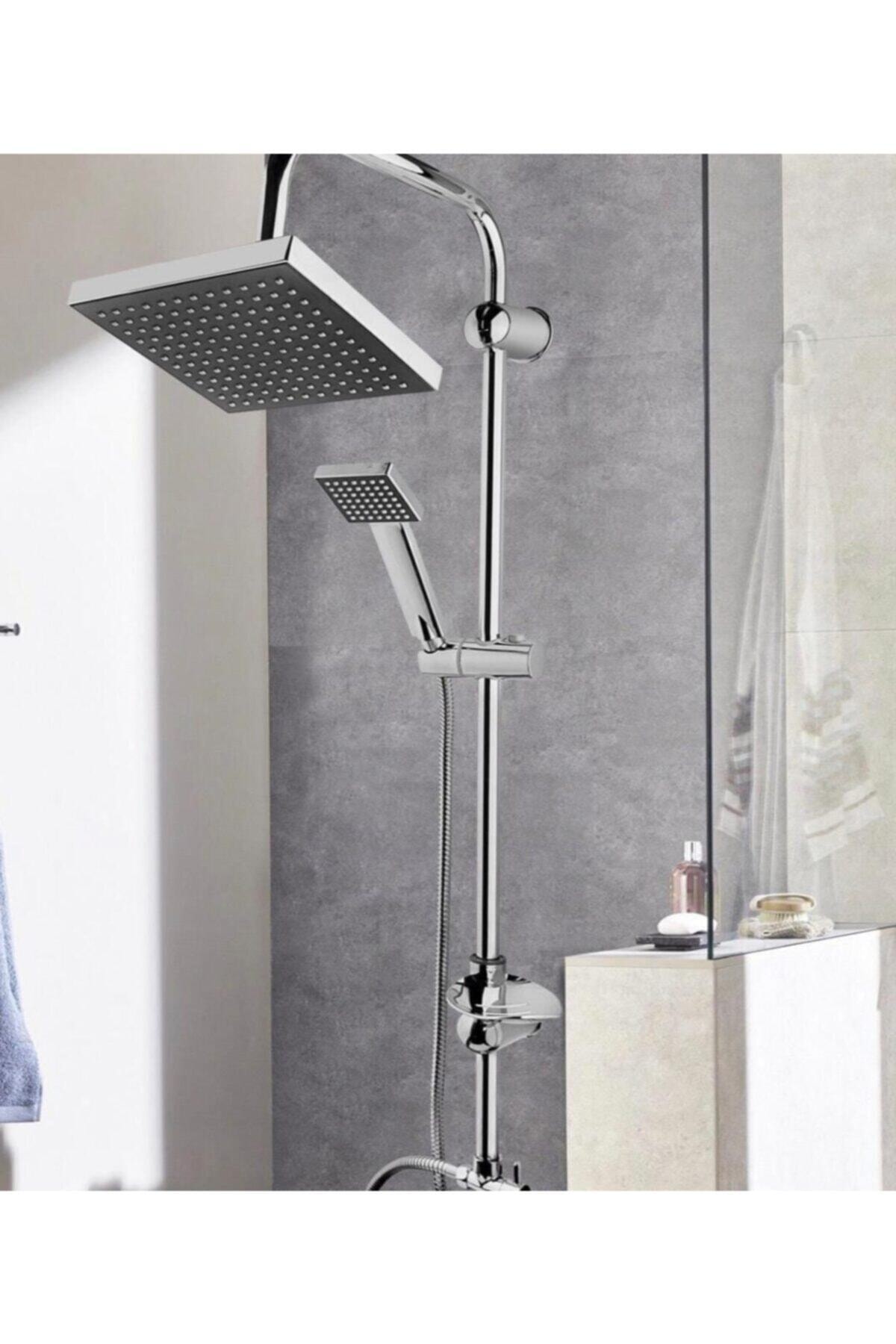 Armilla Krom Siyah Lüx Robot Tepe Yağmurlama Duş Seti