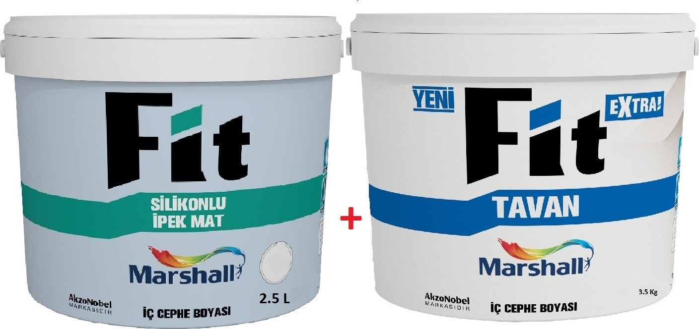 Fit Silikonlu İpek Mat İç Cephe Boyası 3.5 Kg ve Fit Tavan Boyası 3.5 Kg