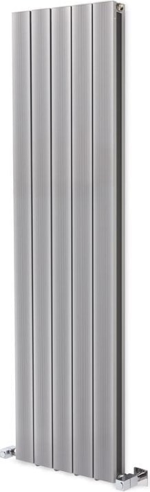 1200 x 395 mm Amber Dikey Gümüş Gri Alüminyum Radyatör Standart Bağlantı