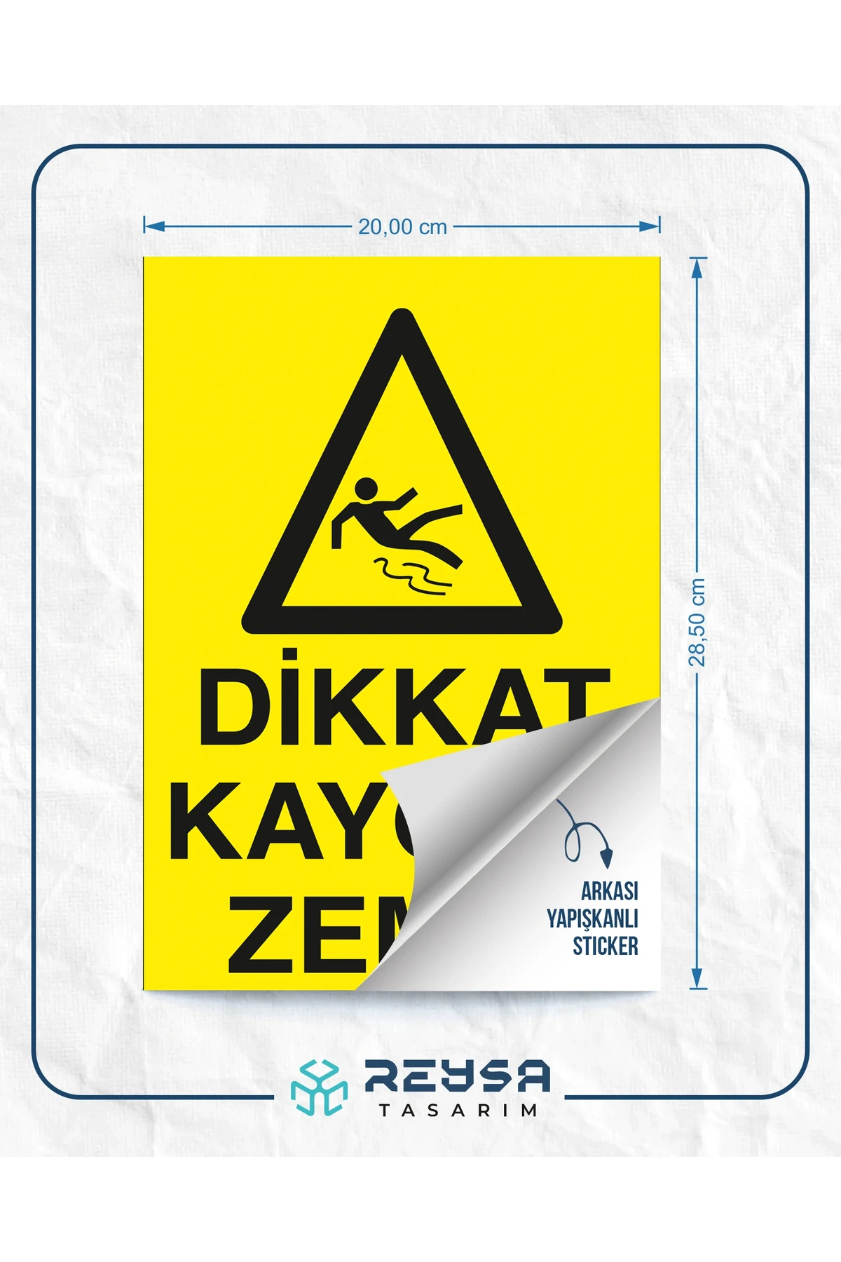 Dikkat Kaygan Zemin 21x35 Arkası Arkası Yapışkanlı Sticker