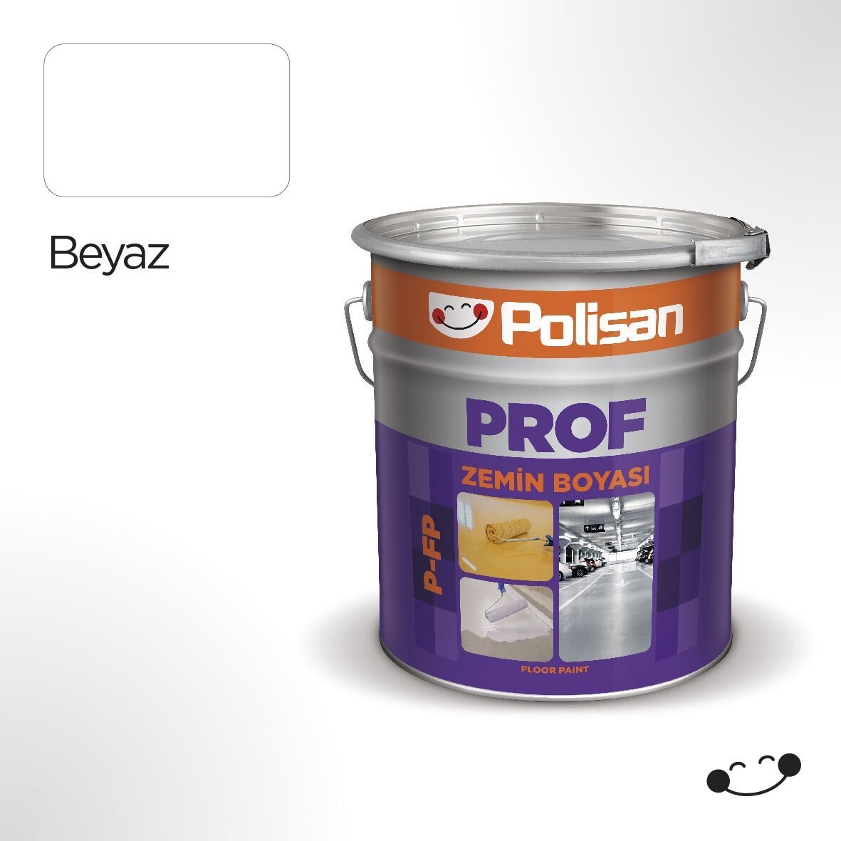 POLİSAN PROF P - FP ZEMİN BOYASI 18 KG KOYU GRİ