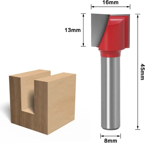 8X16 8mm Shank Temizleme Alt Freze Uçları Çapı Karbür Kesiciler Ahşap Araçları Freze Kesici Ağaç Işleme Yüzey Planya Yönlendirici (Yurt Dışından)