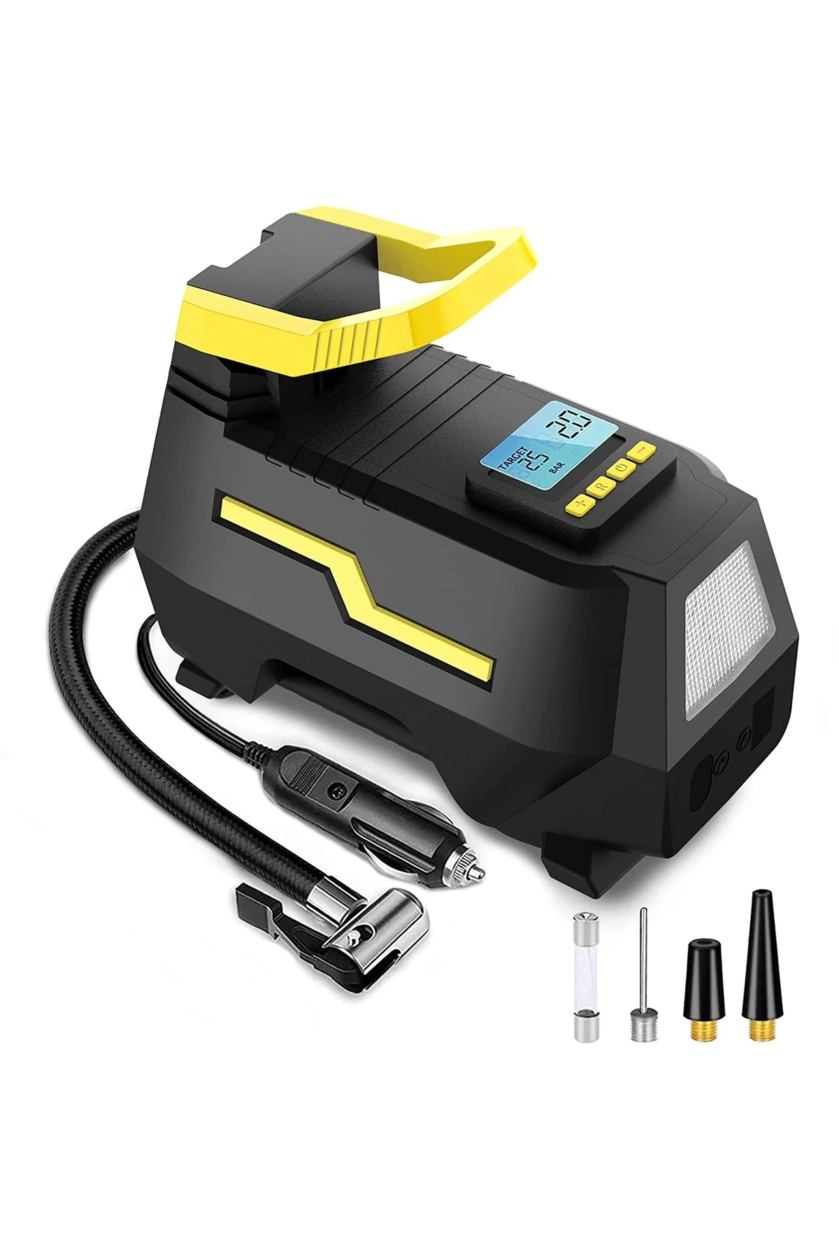 ERG-520 Dijital Basınç Göstergeli Oto Lastik Şişirme Pompası Hava Kompresörü
