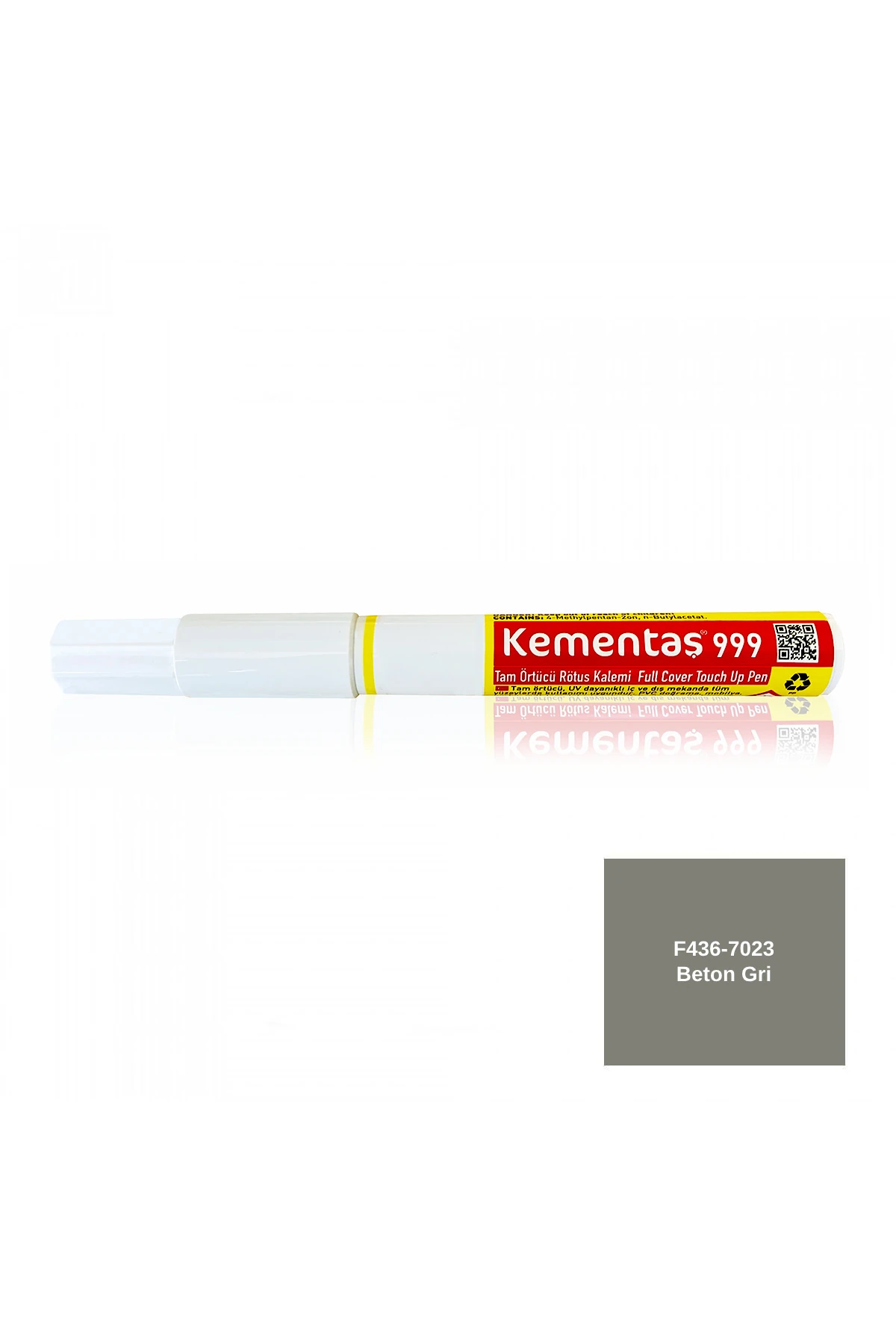 F436-7023 Beton Gri Rötuş Kalemi Tam Örtücü Rötuş Kalemleri