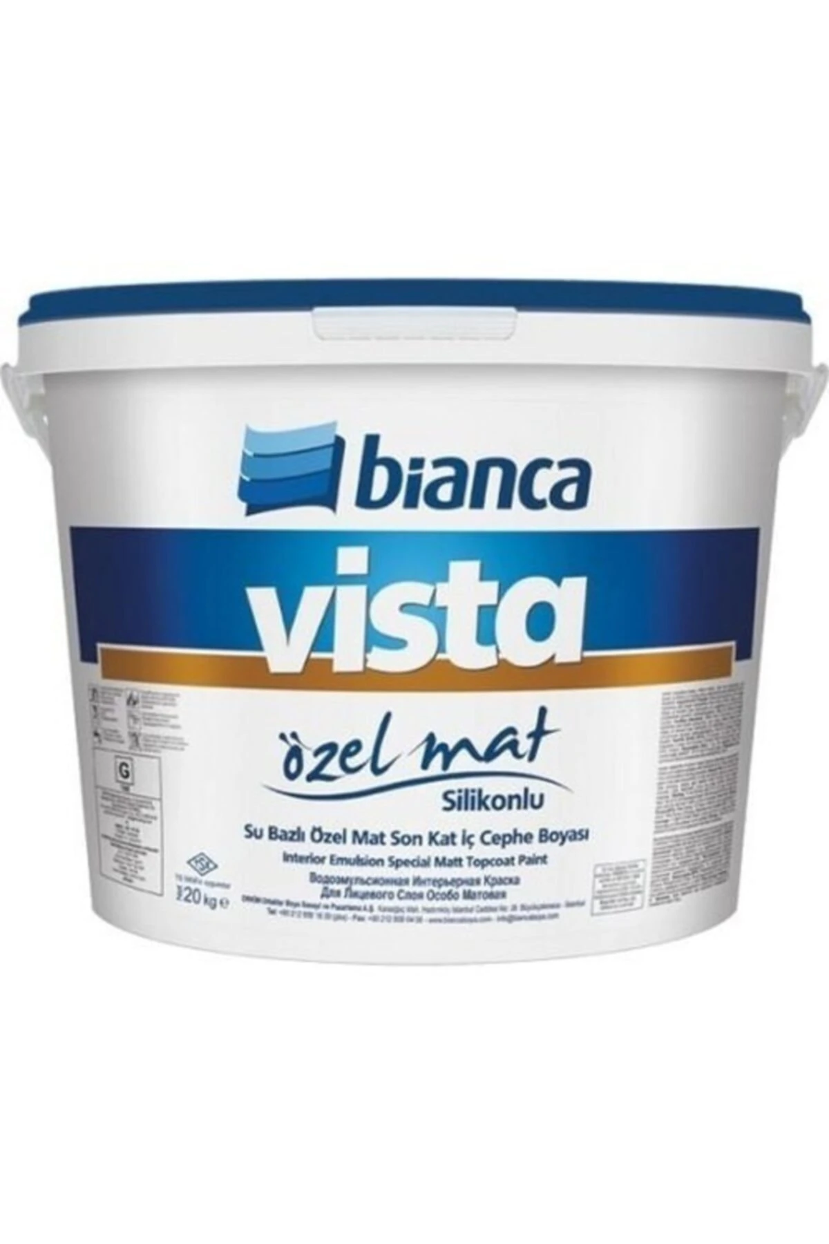 Vista Silikonlu Beyaz Özel Mat Boya 3,5 kg 0101