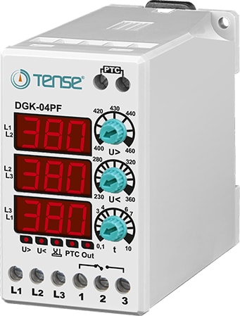 DGK-04PF Trifaze Dijital Aşırı -Düşük Gerilim Kontrol Rölesi Klasik Kutu