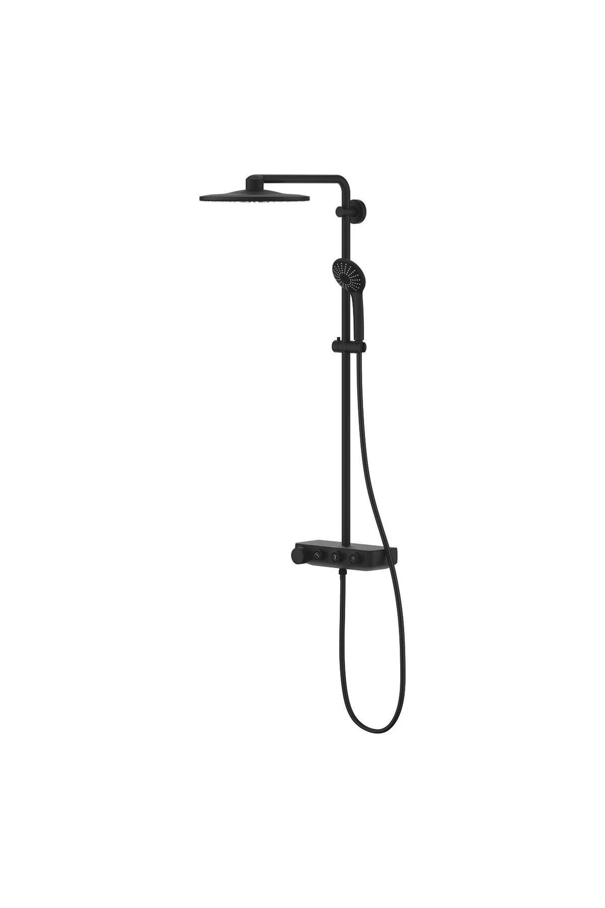 Euphoria Smartcontrol System 310 Duo Duvara Monte Termostatik Bataryalı Duş Sistemi Phantom Bl