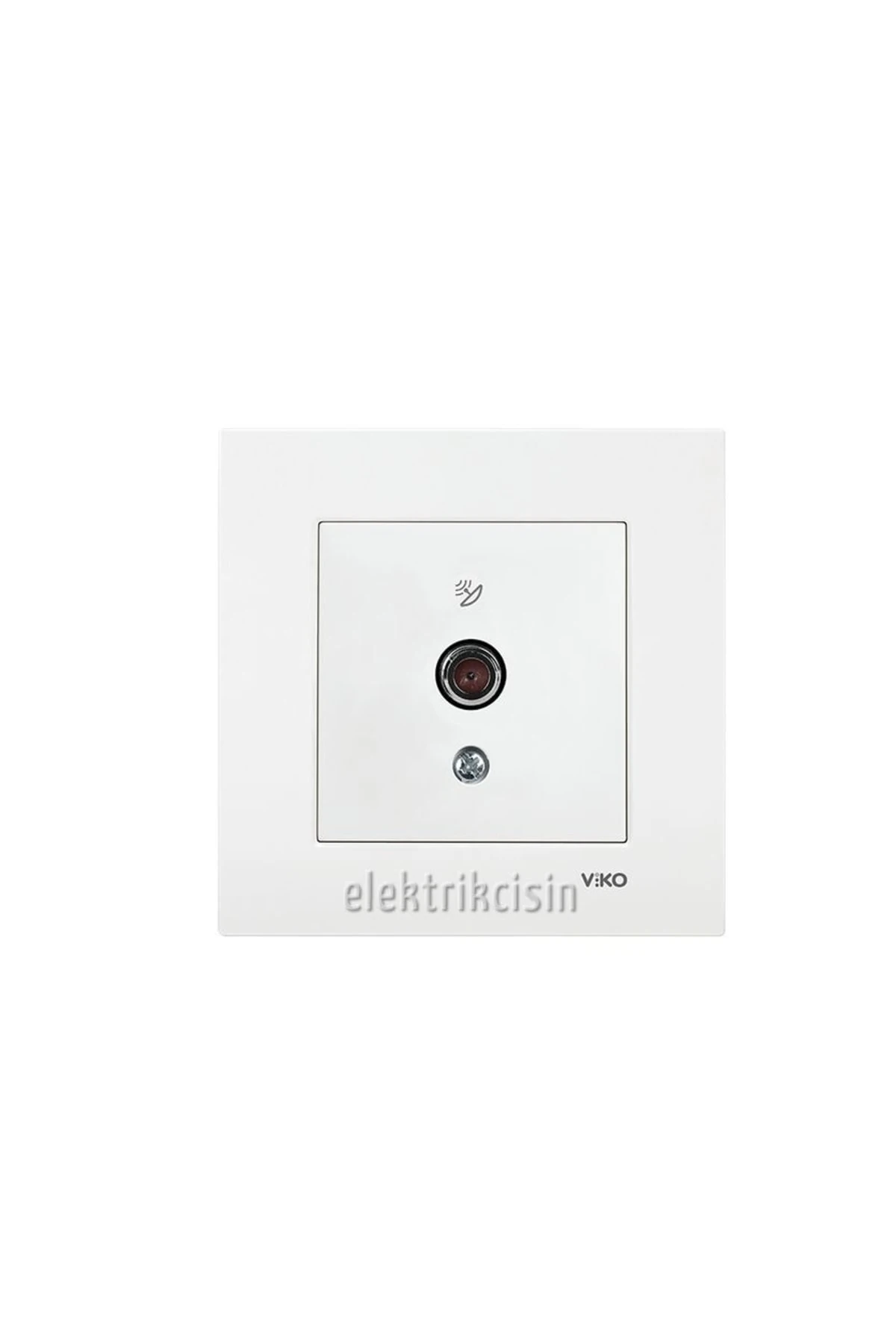 Karre Beyaz Uydu Prizi F Konnektörlü (sonlu) (çerçeve Dahil) 1 Adet