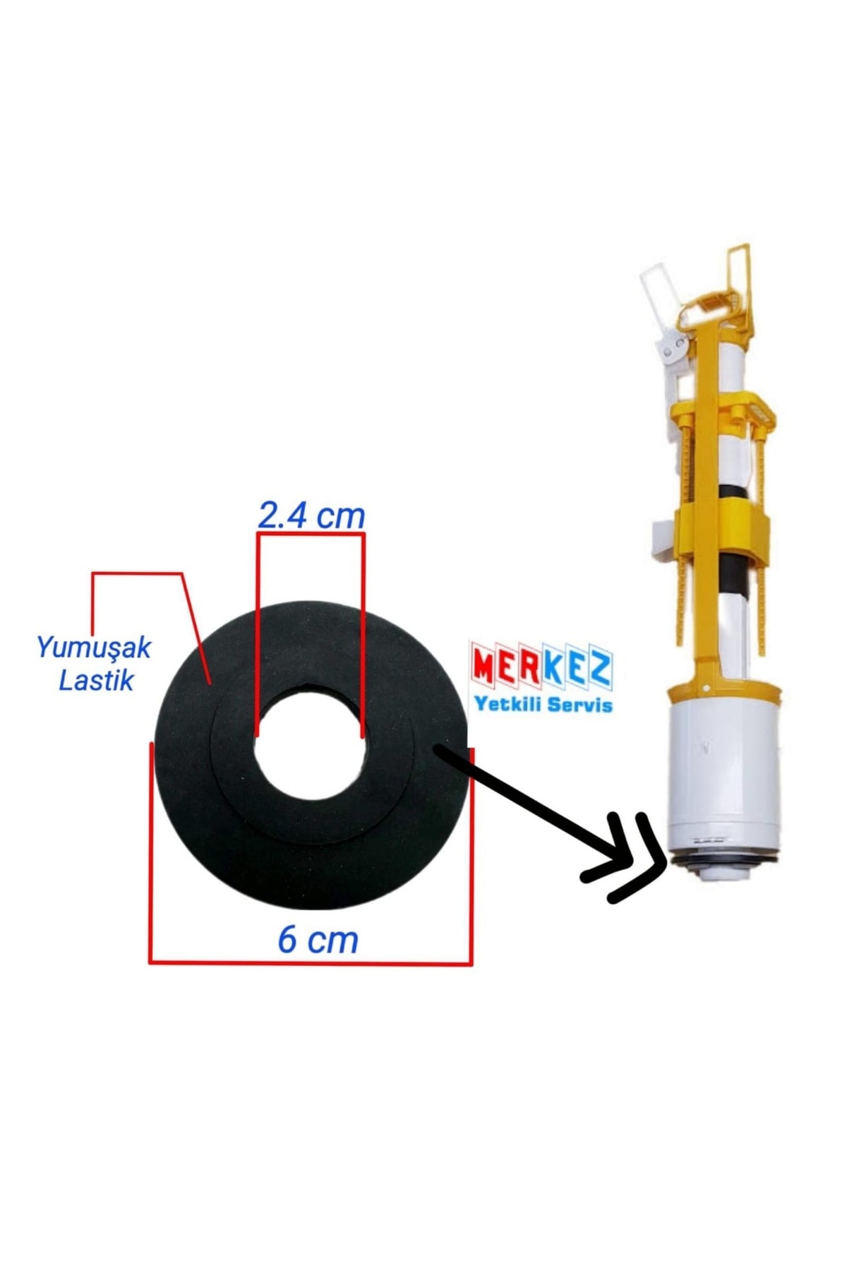 Serel Uyumlu Gömme Rezervuar Rezervuar Boşaltma Grubu Contası (Yumuşak Lastik Conta)