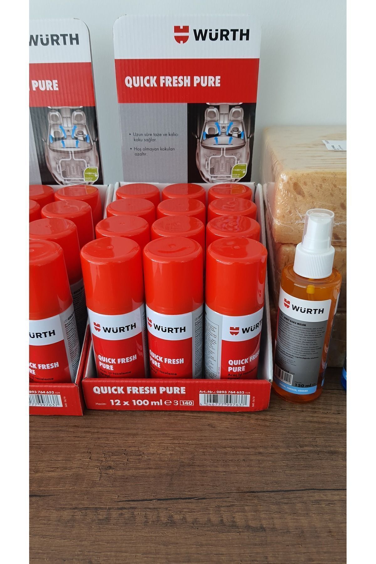 Quick Fresh Pure 100 ml Klima Koku Bombası Araç Içi Tazeleme Spreyi Kötü Koku Giderici (1 ADET)