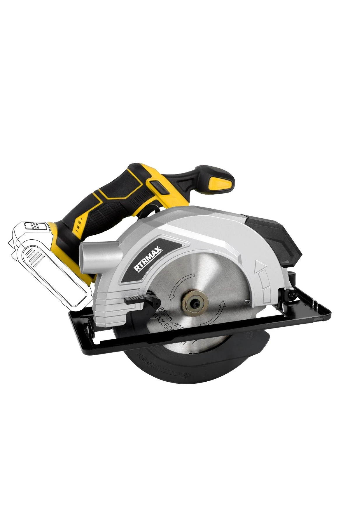 Rtx3080 Akülü Daire Testere Kömürsüz 185mm Çift Akü 4 Ah