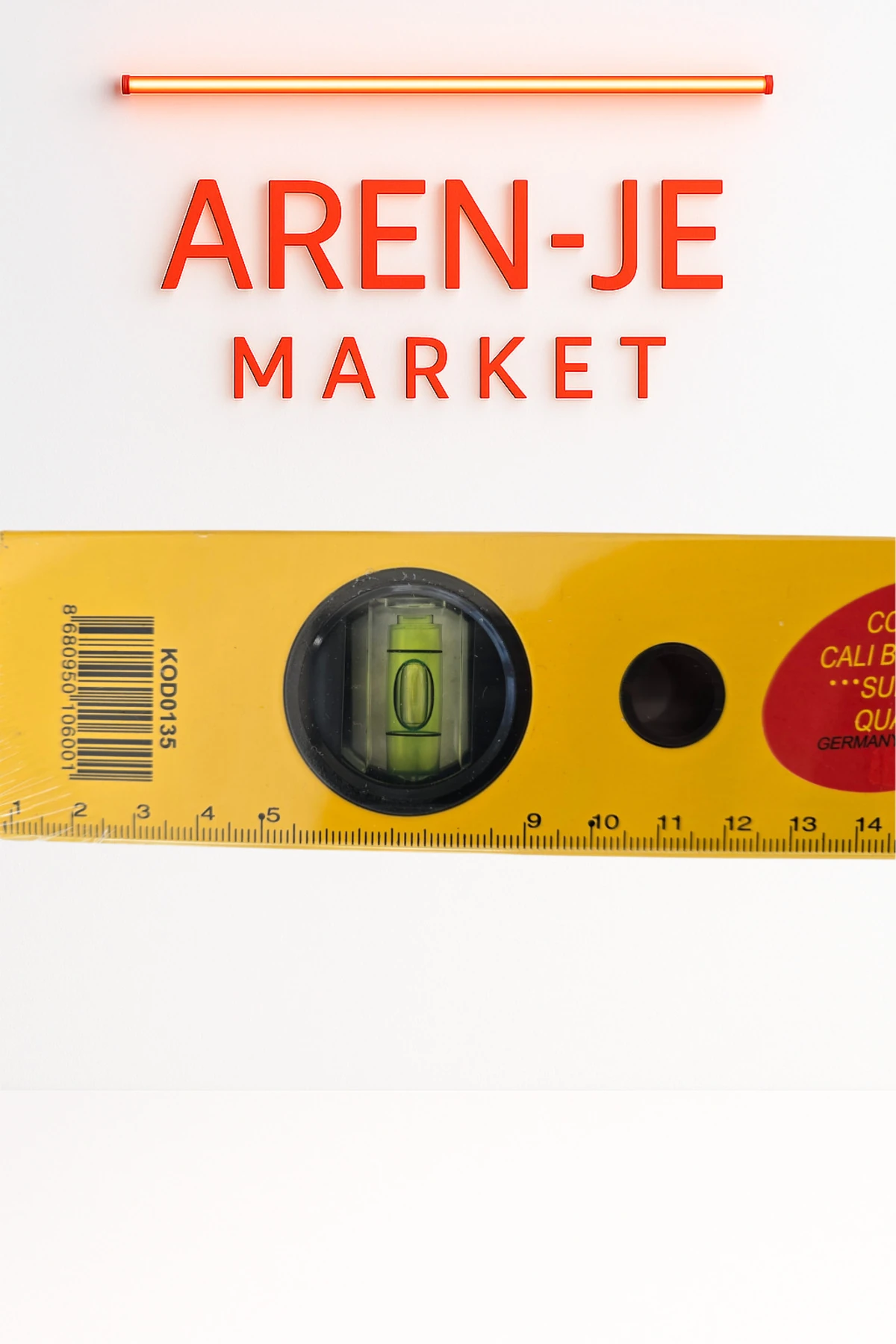 Aren-Je 100cm Mıknatıslı Su Terazisi – 3 Gözlü Metal Gövde Yüksek Hassasiyetli