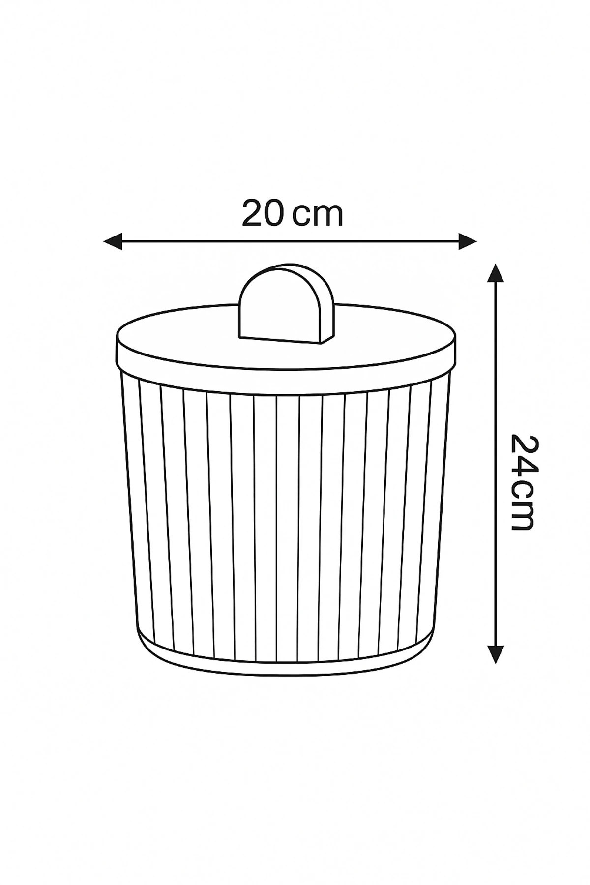 Bambu Kapaklı 8 LT Çöp Kovası – Doğal ve Şık Mutfak Çöp Kovası