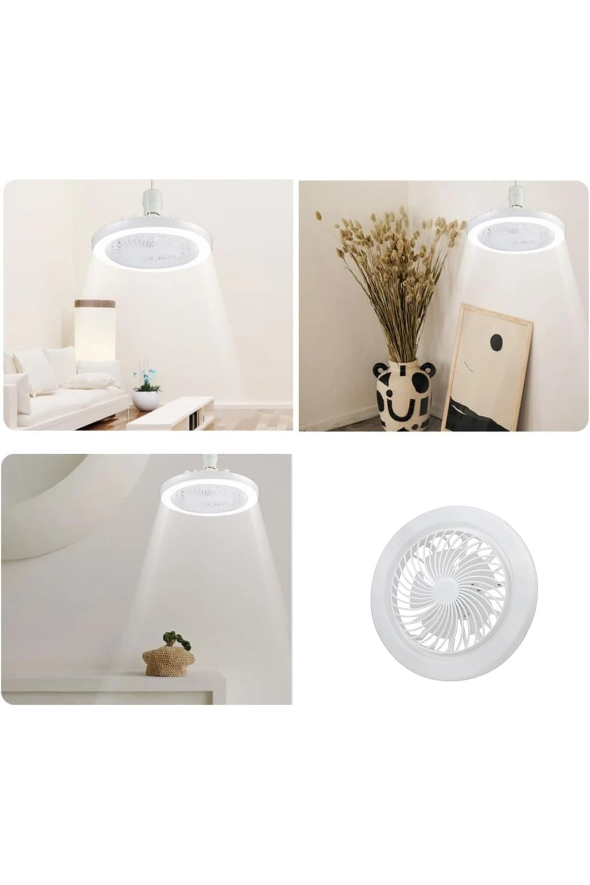 CT-1153 Fanlı 42W 3 Renk Dim Edilebilir Kumandalı Poyraz LED Ampul E27 Duy