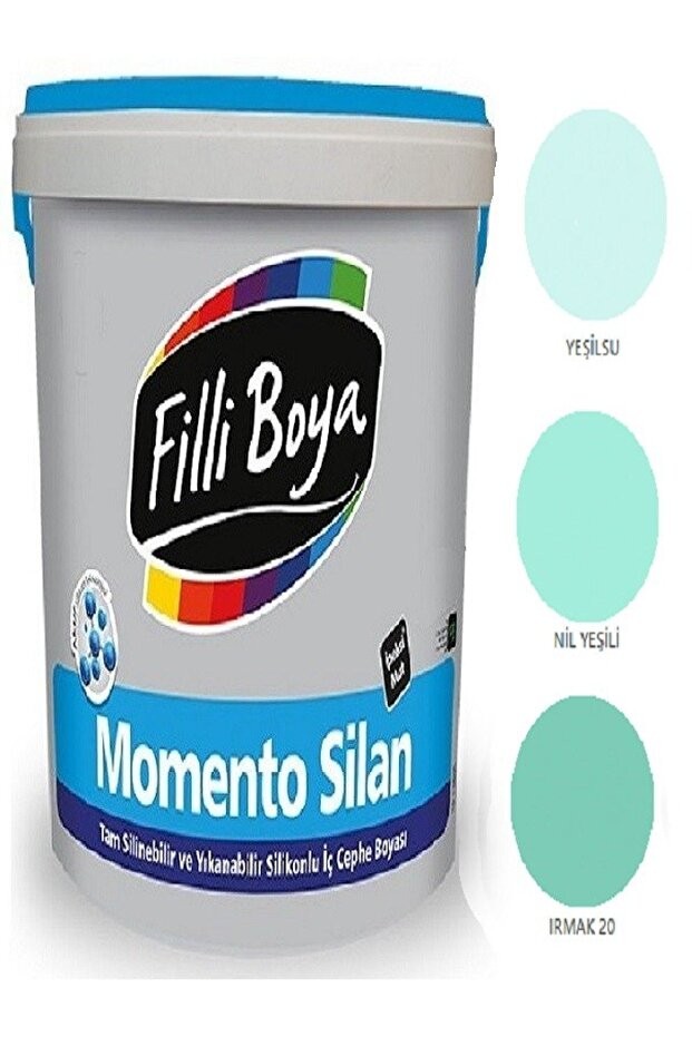 Momento Silan Tam Silinebilir Yıkanabilir Silikonlu Ipek Mat Boya 15lt (yeşilsu)
