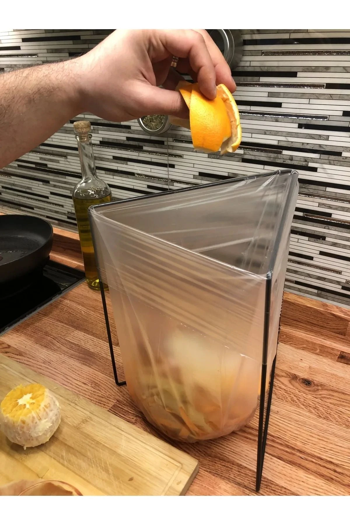 Katlanır Çöp Kovası Her Poşete Uygun Mutfak Banyo Tezgah Üstü Çöp Poşet Teli Kamp Piknik Çöp Kutusu