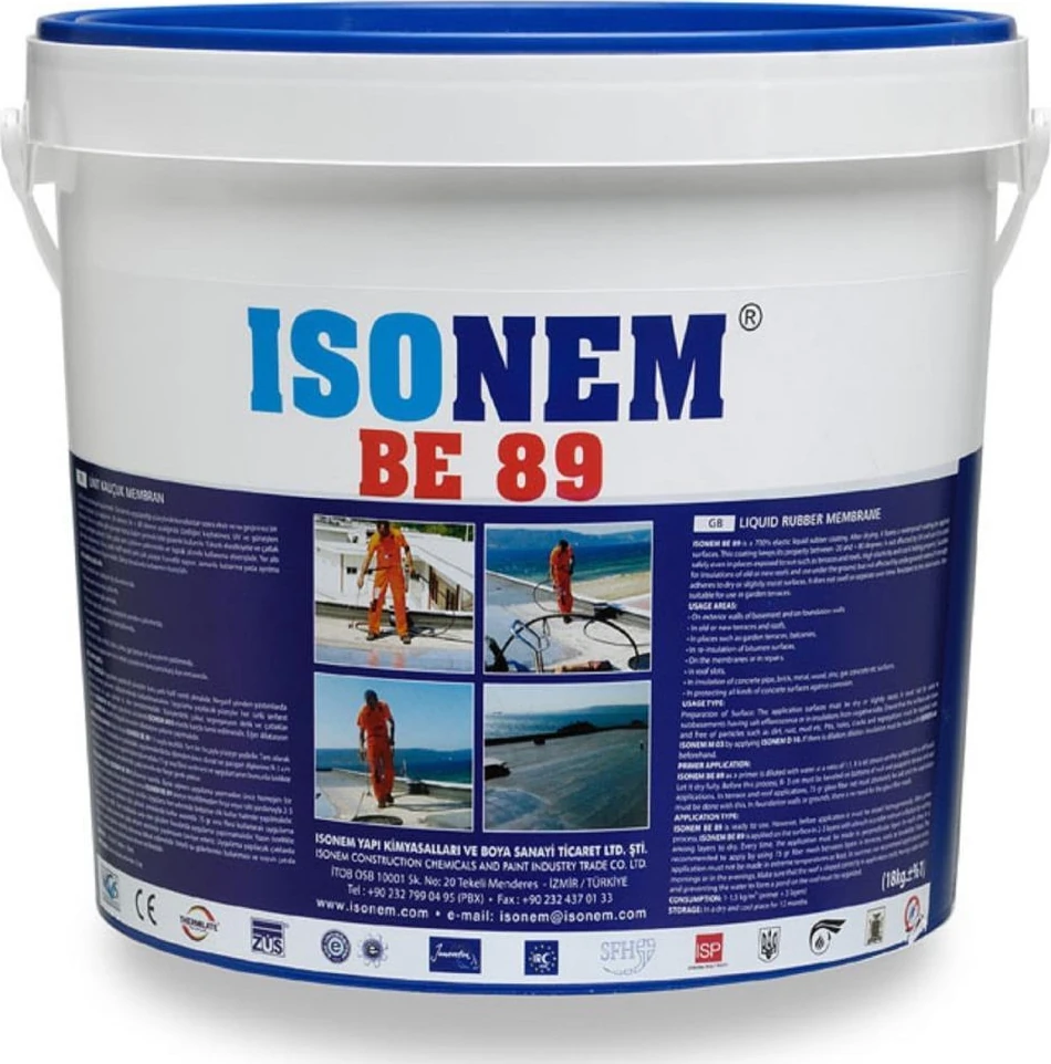 Isonem Be 89 Likit Kauçuk Membran 18 kg Siyah