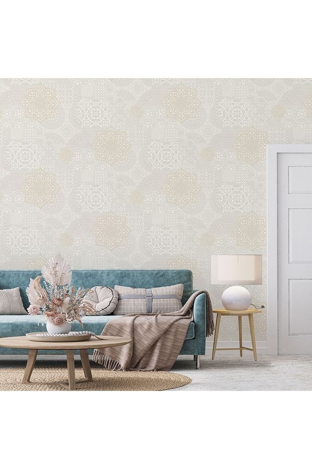 Dante 1409 Modern Geometrik Damask Desenli Duvar Kağıdı 10,6m2