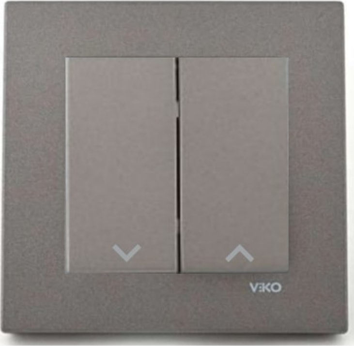 Artline Novella Antrasit Jaluzi Kumanda Anahtarı Çerçeveli