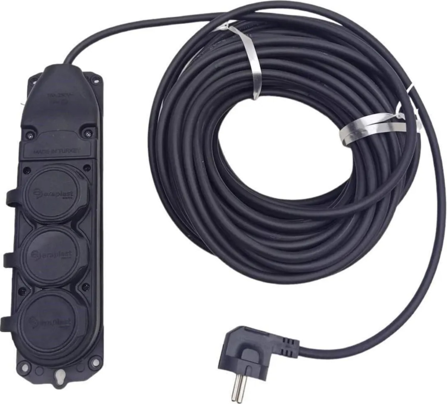 20 Metre Çantalı Model - 3 Lü Priz 3x2.5 mm Elektrik Seyyar Cca Uzatma Ara Kablo Kauçuk Priz