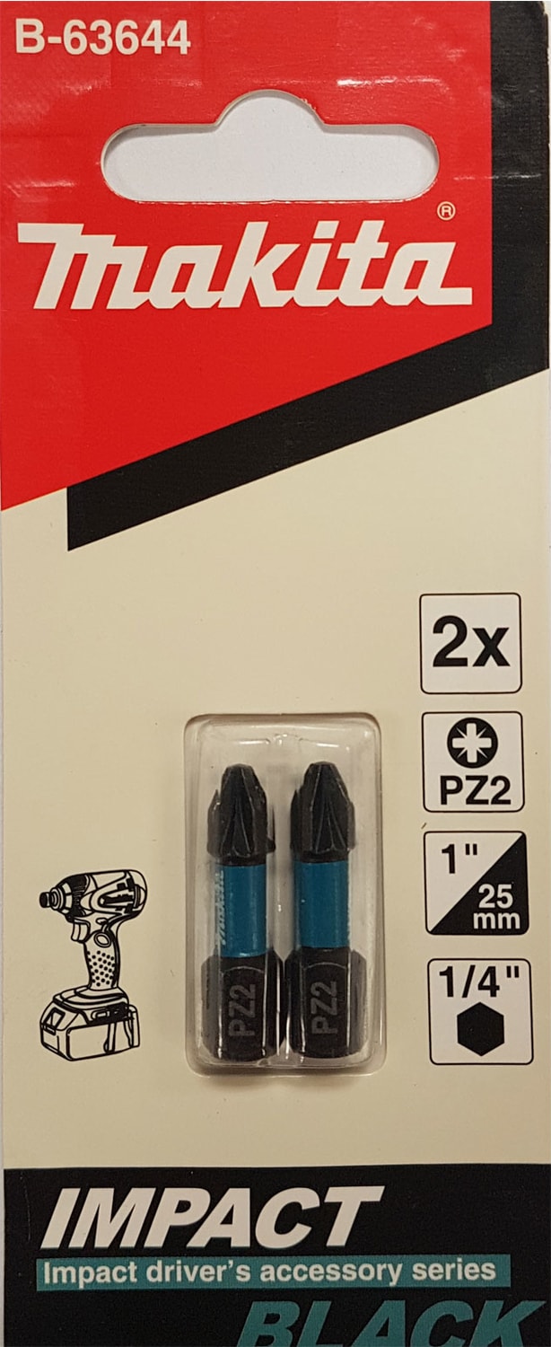 MAKİTA Pz 2'li 25 mm Bits Uç Impact Black