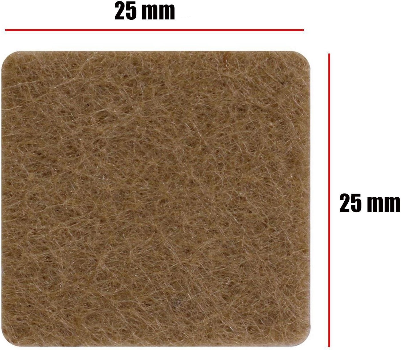 Yapışkanlı Mobilya Masa Sandalye Parke Zemin Ayak Koruyucu Kaydırmaz Keçesi 25x25 Mm 32'li Paket