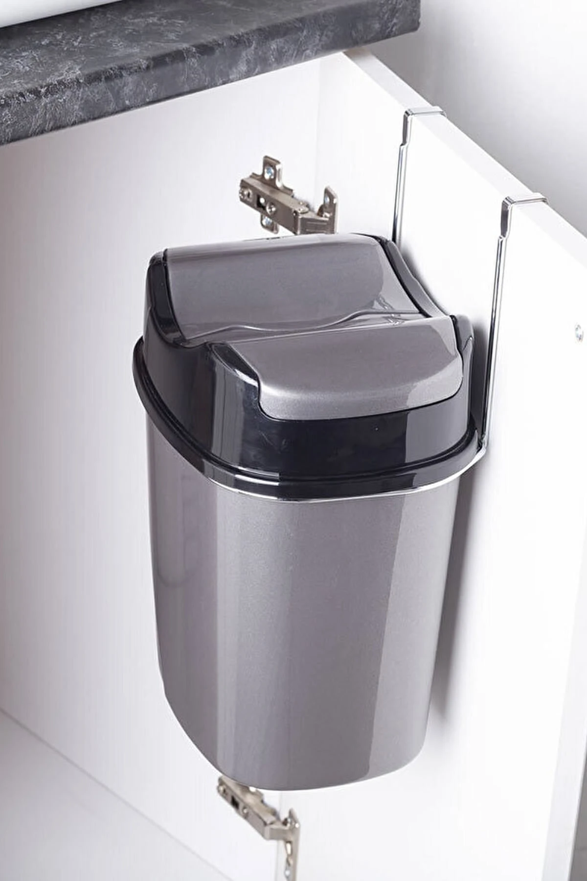 Dolap Içi Çöp Kovası Dolap Kapağına Asmalı Mutfak Çöp Kovası 5.5 Litre