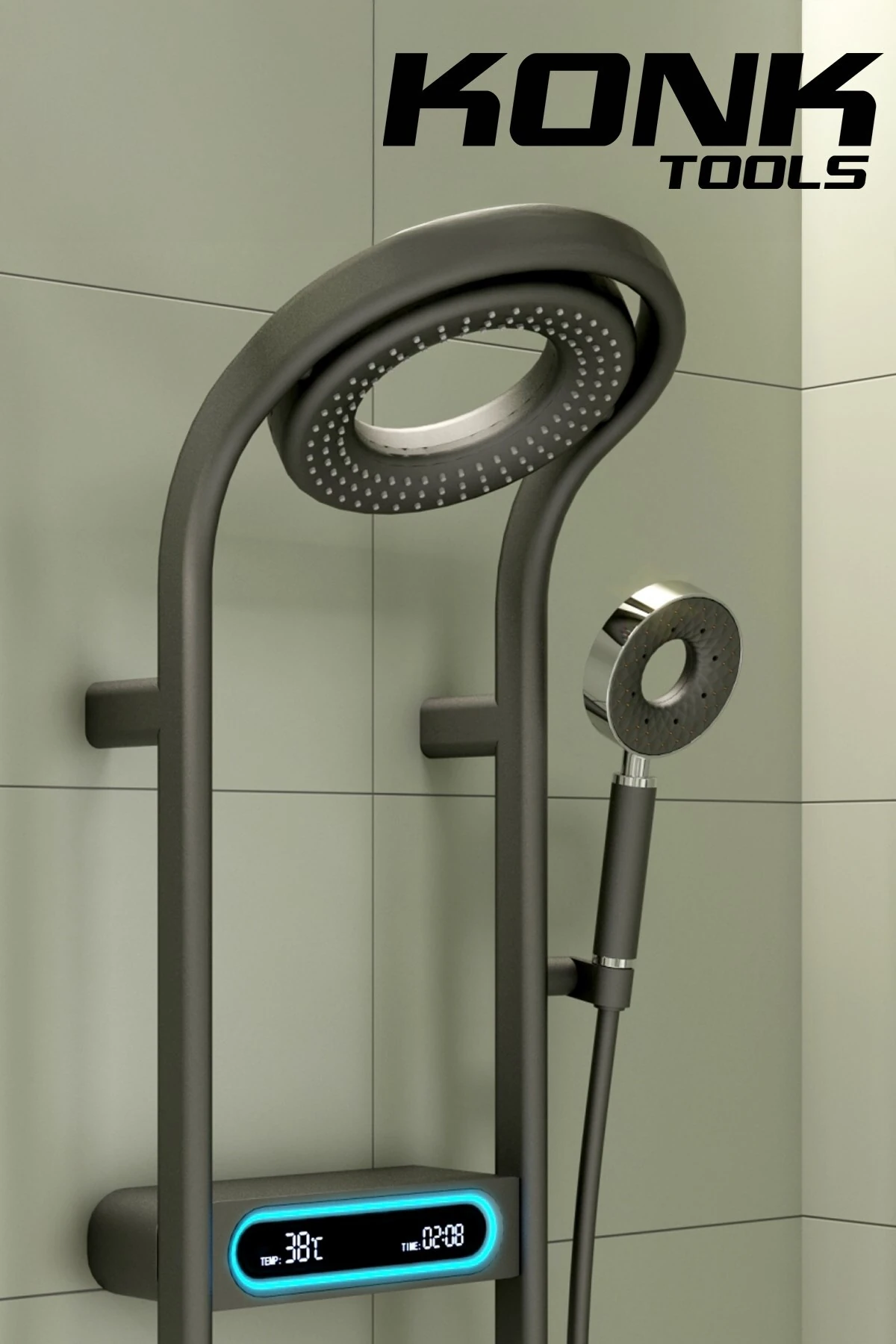 Dijital LED Ekranlı Robot Duş Seti Lüks Şelale ve Yağmur Duş Sistemi