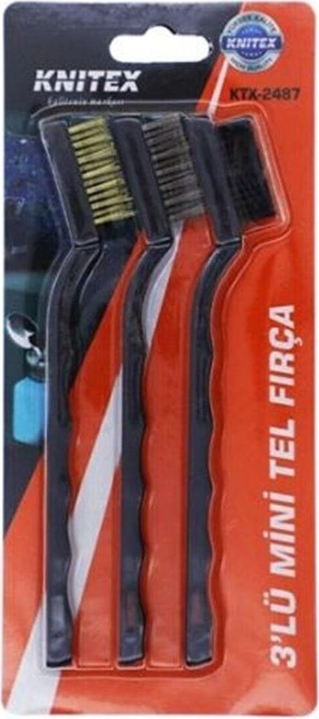 **(3ADET)** Knıtex KTX-2487 3 Lü Mini Tel Fırça| New Year