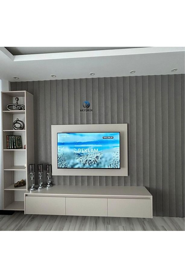 AKYÜREK LB 3821 MODEL SLATE GRİ RENK DEKOR PROFİL DUVAR KAPLAMA PANEL LAMBRİ