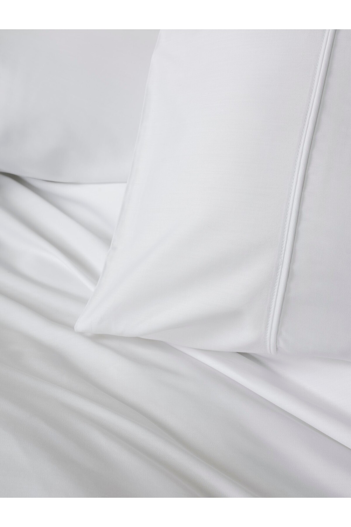 Silky Saten Çift Kişilik Nevresim Takımı Beyaz
