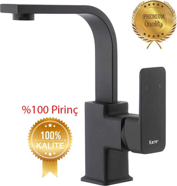 Siera Lavabo,Banyo,Evye Siyah Batarya Üçlü Set