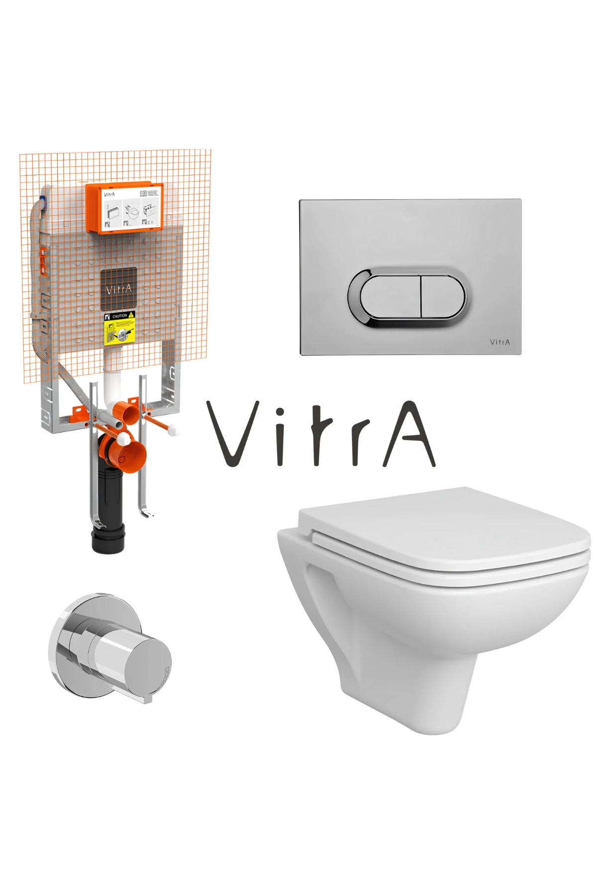 S20 Asma Klozet 5505L003-0868, Vitra Gömme Rezervuar Set 768-1851