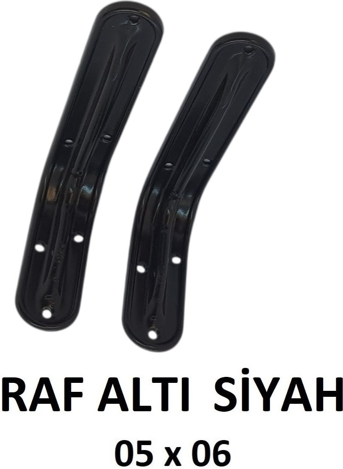 Metal Boyalı Lüx Siyah Raf Altı 5x6 - 2 Adet