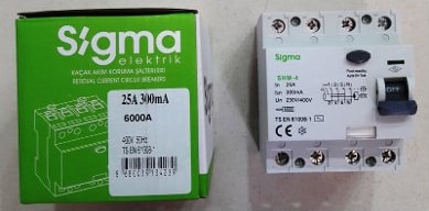 Yangın Koruma Şalteri 4X25 A 300 Ma