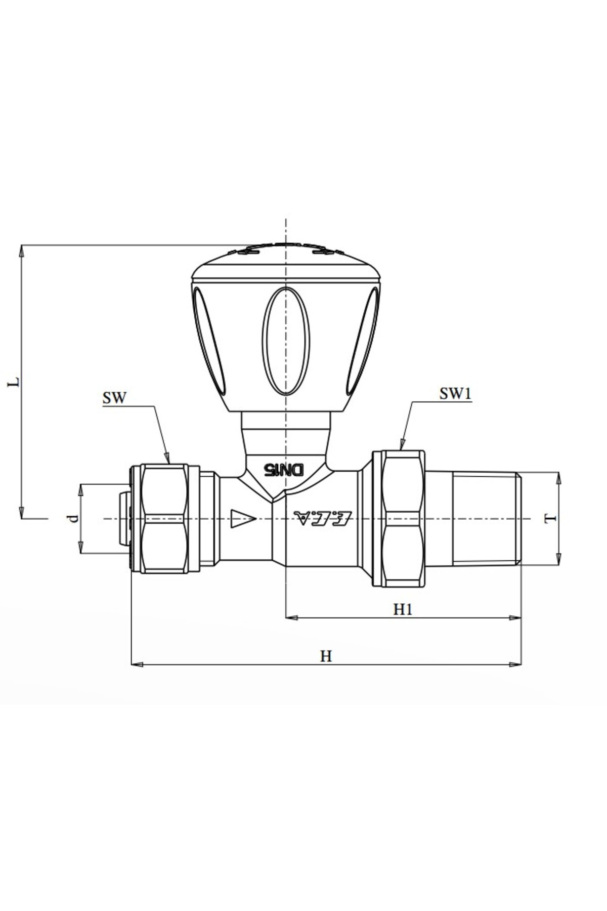 10 Adet ECA RV3 1/2 Düz Radyatör Valfi Pex Petek Havlupan Vanası 602120722