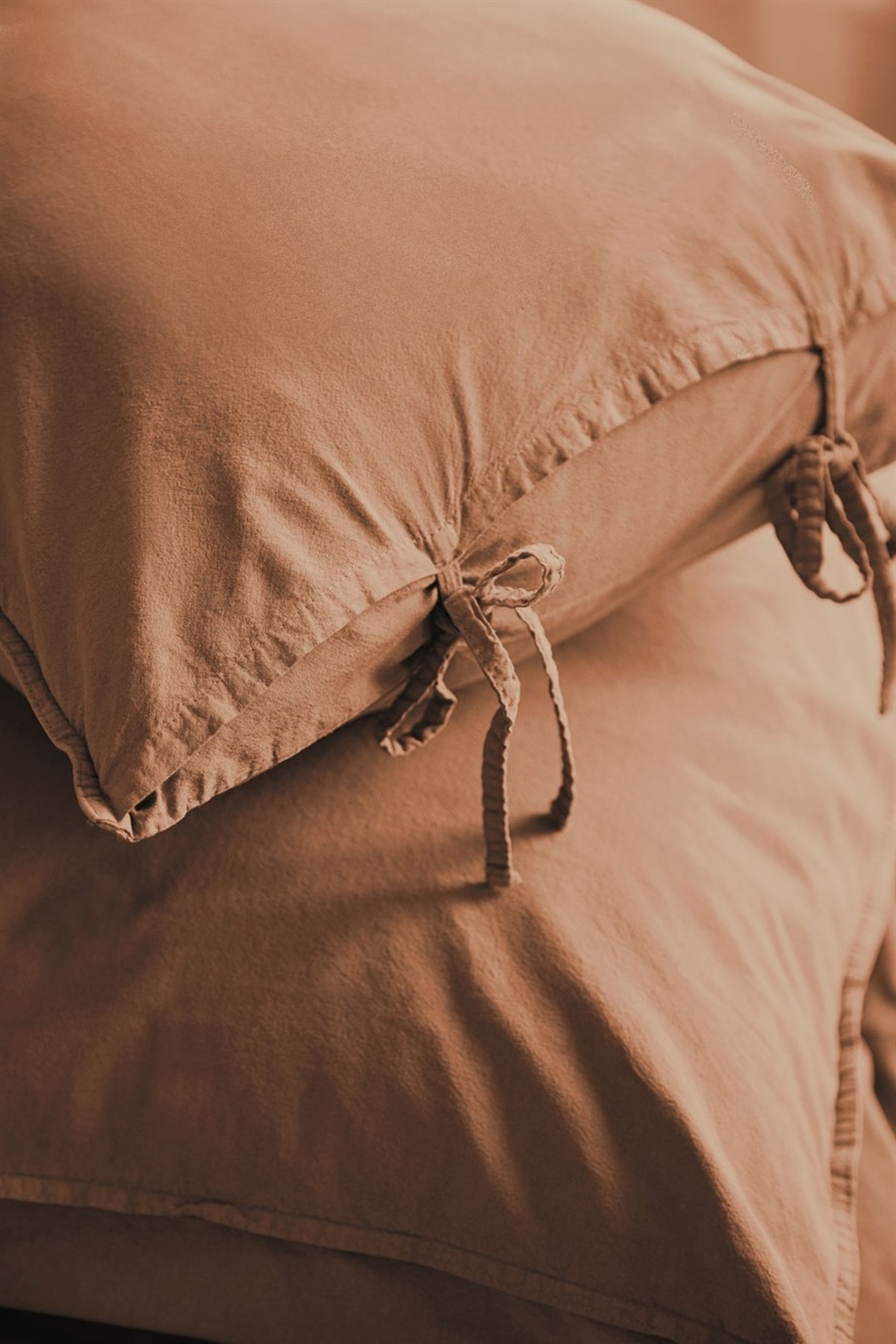 Savanna Yıkanmış %100 Pamuk Poplin Tarçın King Size Nevresim Takımı
