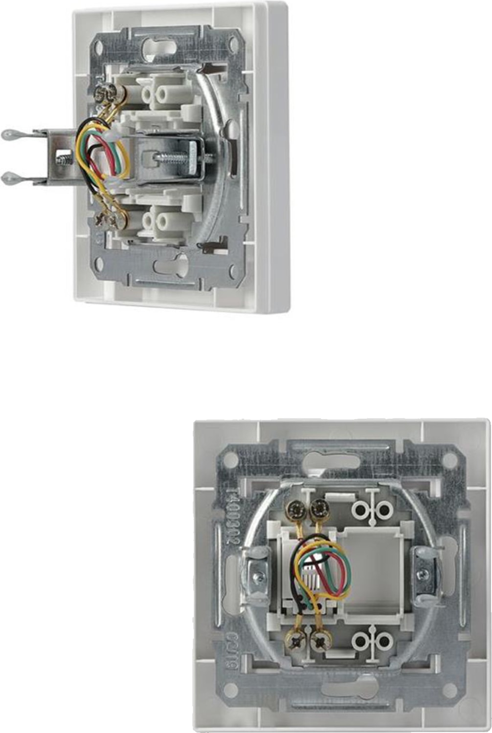 Asfora Krem 1*RJ11 Nümeris Telefon Prizi 4 Kontaklı - Çerçeveli