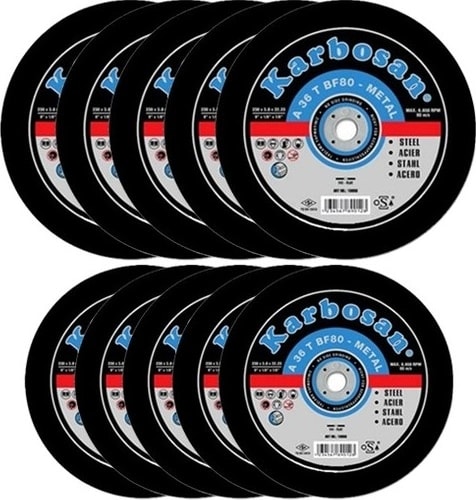 Metal Kesme Taşı 10 Adet 115x3.0x22.23 Hızlı Kesim ve Uzun Ömürlü Kullanım