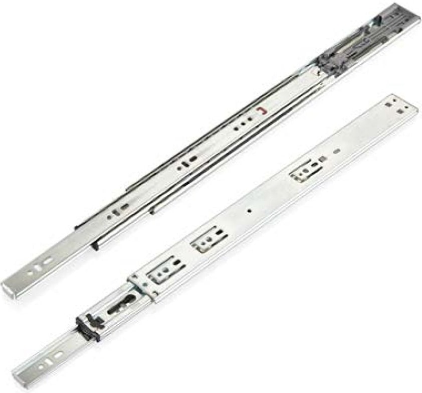 En 43 mm Bas-Aç Teleskopik Bilyalı Çekmece Rayı Kaplamalı - 40 cm (2 Takım)