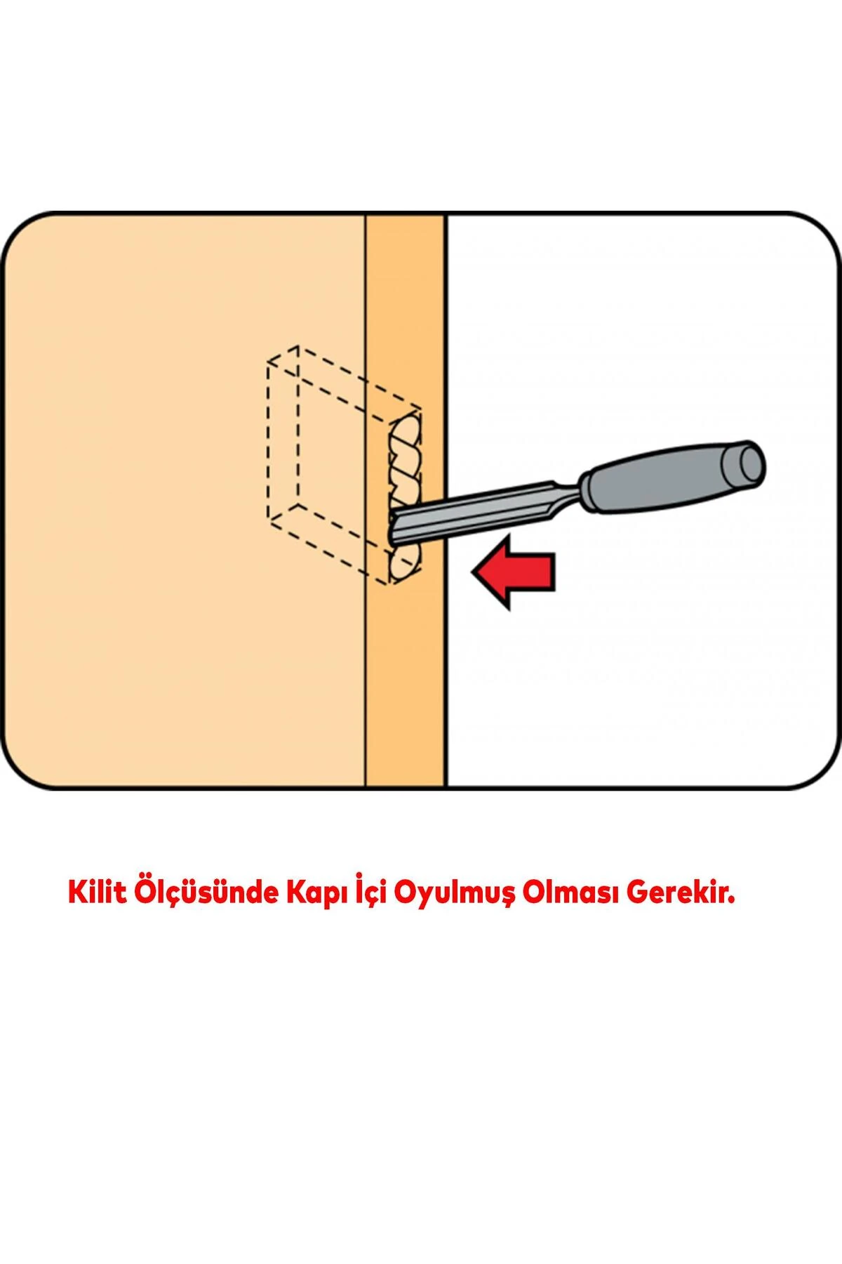 Banyo Wc Sessiz Kapı Gömme Kilidi 45 mm İç Silindirsiz Barelsiz Dayanıklı Metal Kilit Mekanizması