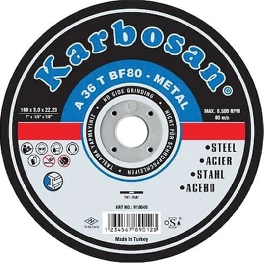 KARBOSAN 180 x 3 Metal Kesici 5 ADET