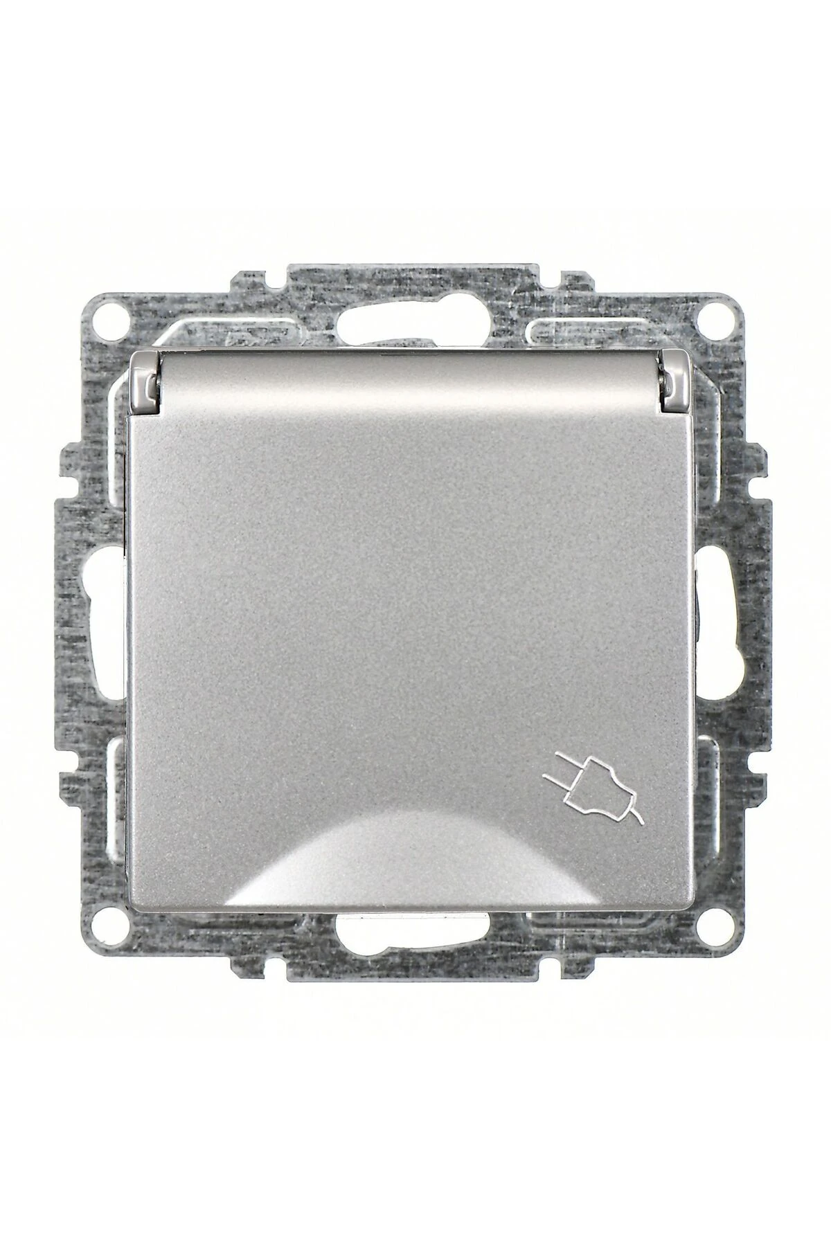 Visage Gümüş Kapaklı Topraklı Priz Mekanizma