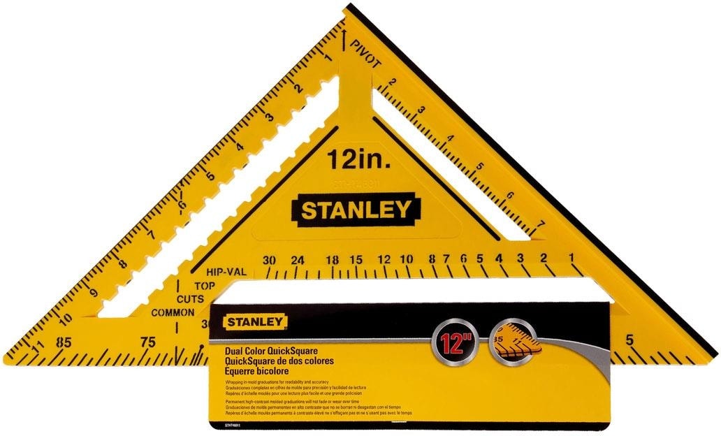 STHT46011 Çift Renkli Abs Plastik Inç Ölçülü Gönye 12" (300 Mm)