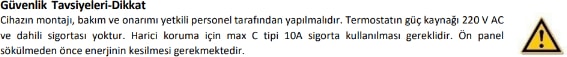 Digital Oda Termostatı Sıva Altı