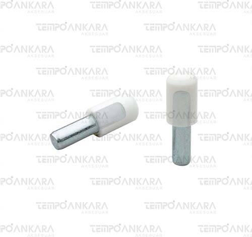 Plastik Başlı Metal Raf Pimi 5 mm Şeffaf