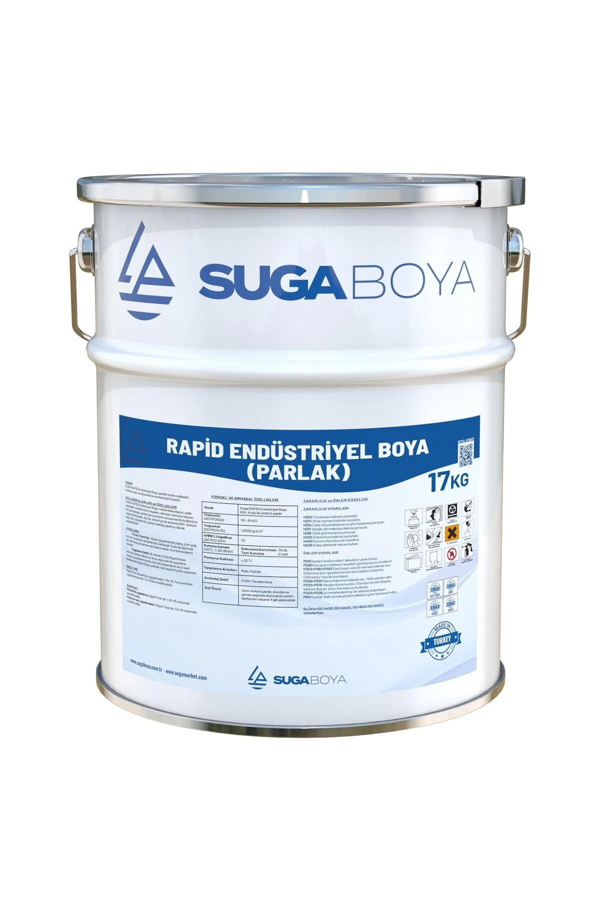 RAPİD ENDÜSTRİYEL BOYA PARLAK 17 KG