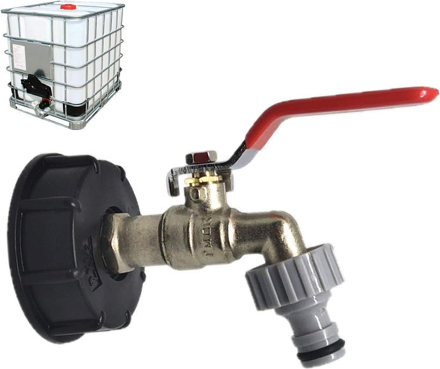 Ibc Tankı Adaptörü S60x6 Pirinç Musluk Vanası Boru Bağlantıları Yağmur Suyu Biçerdöverleri Için Ton Namlu Bağlantı Adaptörü Bağlantı Çıkış Bağlantısı (Yurt Dışından)